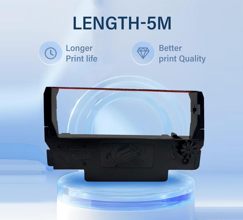 moida Compatible Ink Ribbon for ERC30 ERC34 ERC38 Black/Red, for POS Receipt & Kitchen Printers, with Advanced Ultrasonic Welding Technology, Individually Sealed for Freshness and Longevity (12p) - Image 2